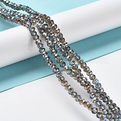 Стеклянные бусины с гальваническим покрытием &nbsp;EGLA-A034-T4mm-J16