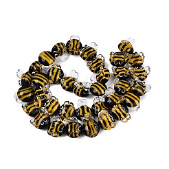 Perles vernissées manuelles&nbsp;LAMP-Q039-16