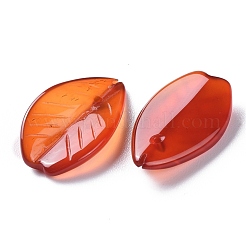 ナチュラルカーネリアン/レッドメノウペンダント  葉  19.5x11.5x4mm  穴：0.8mm&nbsp;G-F697-A01