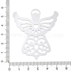 201ステンレススチールコネクタチャーム  アングルリンク  ステンレス鋼色  56x50x0.2mm  穴：1.4mm&nbsp;SA-CBA5926-07
