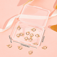 16 шт. латунные подвески в форме сердца&nbsp;KK-BBC0004-62