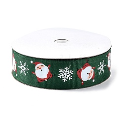 Rubans gros-grain polyester imprimés père noël 20 mètre&nbsp;OCOR-K005-01B