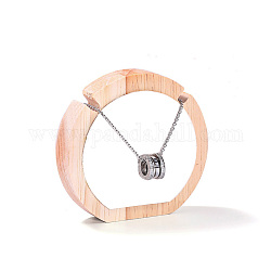 Rundes Holz mit PU-Leder überzogen, ein Halsketten-Ausstellungsständer, Schmuckständer zur Aufbewahrung von Halsketten, weiß, 9x2x8.5 cm