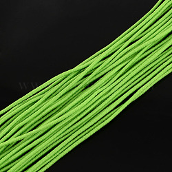 Elastic Cord, with Fibre Outside and Rubber Inside, Lawn Green, 2.5mm, about 87.48 yards(80m)/bundle