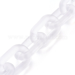 Прозрачные акриловые кабельные цепи ручной работы, овальные, для изготовления ювелирных изделий, прозрачные, ссылка: 31x19x5 mm, 39.37 дюйм (1 м) на прядь