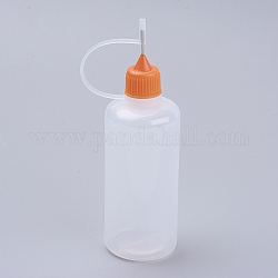 60 ml Flaschen Kunststoff-Kleber, mit Stahlstift, orange, 11.5~11.6x3.5 cm, Kapazität: 60 ml (2.02 fl. oz)
