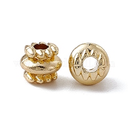 Legierung Tibetische Perlen, Rondell, Licht Gold, 7x6 mm, Bohrung: 2.5 mm