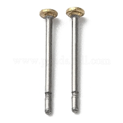 Risultati di orecchini a bottone in titanio, perni per orecchini con testa piatta in ottone, platino, 12x2mm, ago :0.7mm