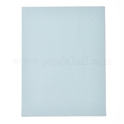 Tissu simili cuir, pour accessoires de vêtement, lumière bleu ciel, 21x16x0.05 cm