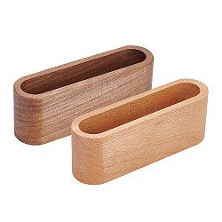 Olycraft 2Pcs 2 Style Wooden Cardcase, Column, Mixed Color, 11x3x4cm, Inner Size: 99x20mm, 1pcs/style