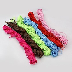 Нейлоновая нить, нейлоновая нить для плетения браслета, разноцветные, 2 мм, около 13.12 ярда (12 м) / пачка, 10 расслоения / мешок, около 131.23 ярда (120 м) / мешок