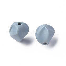 Perles acryliques opaques, pépites, Aqua, 16.5x15x13.5mm, Trou: 2.5mm, environ 340 pcs/500 g