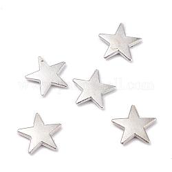 Zinc Alloy Cabochons, for DIY Crystal Epoxy Resin Material Filling, Star, Platinum, 7.5x8x1mm, about 100pcs/bag