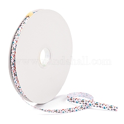 Polyester Ripsband, farbig bedrucktes Band, für Geschenk-Verpackung, Fruchtmuster, 3/8 Zoll (10 mm), etwa 100 Meter / Rolle (91.44 m / Rolle)