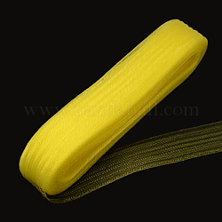 Сетка ленту, пластиковый сетчатый шнур, желтые, 4.5 см, о 25 ярдов / пачка