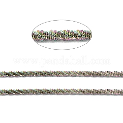 304 Blumenkohlketten aus Edelstahl, mit Spule, gelötet, Regenbogen-Farb, 2.4 mm, ca. 5 m / Rolle