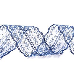 Spitzenbesatz aus Polyester, Spitzenband zum Nähen von Dekorationen, Mitternachtsblau, 45 mm, etwa 1- 3/4 Zoll (45 mm) breit, ca. 10.93 m/Rolle