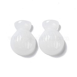 Glas cabochons, Vase, weiß, 18x13x6.5 mm