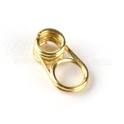 201 направляющее кольцо из нержавеющей стали, рыболовный аксессуар, золотой свет, 6.5x3.5x2.5 мм, отверстия : 1.8 mm и 3 мм