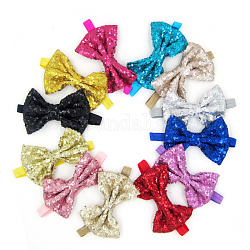 Elastische Babystirnbänder für Mädchen, Haar-Accessoires, mit Pailletten, Schleife, Mischfarbe, 13.4 Zoll ~ 14.96 Zoll (340~380 mm)