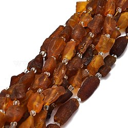 Perles d'ambre naturel brins, pépites, 10~18x9~13x5~8mm, Trou: 0.8mm, Environ 24 pcs/chapelet, 15.35'' (39 cm)