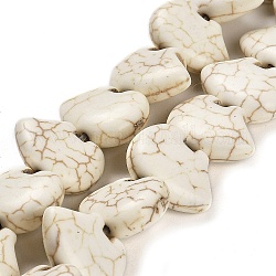 Synthetic Howlite Beads Strands, Animal, 13x18x7mm, Hole: 1.2mm, about 30pcs/strand, 14.76 inch(37.5cm)