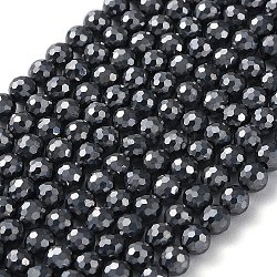 Brins de perles de pierre terahertz, facette, ronde, 4mm, Trou: 0.8mm, Environ 91 pcs/chapelet, 15.47 pouce (39.3 cm)