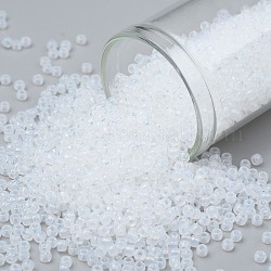 Toho perles de rocaille rondes, Perles de rocaille japonais, (1141) blanc translucide, 11/0, 2.2mm, Trou: 0.8mm, environ 5555 pcs/50 g