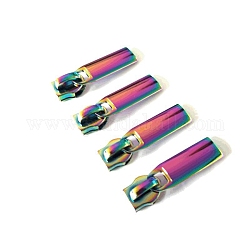 Cabeza de cremallera de aleación # 5, deslizador de cierre de cremallera para bolsas de monedero que hace hardware, color del arco iris