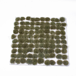 Decoración de bola de piel de visón sintética, pompón bola, para embarcaciones de diy, verde oliva, 2~2.5 cm, aproximamente 100 PC / tablero