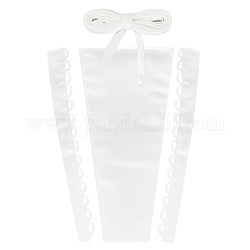 Bridal Dress Zipper Replacement, Adjustable Fit Satin Corset Back Kit, Lace-up Formal Prom Dress, White, 480~4400x14~210x2~3mm