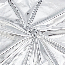 Tejido elástico de poliéster spandex, para manualidades y ropa navideñas, plata, 100x150x0.04 cm