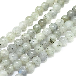 Chapelets de perles en labradorite naturelle , ronde, 6mm, Trou: 1mm, Environ 62 pcs/chapelet, 15.16 pouce (38.5 cm)