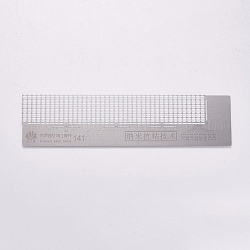 Diamant-Ziehlineal-Punktbohrwerkzeug aus Edelstahl, mit 216 leeren Gittern, Edelstahl Farbe, 13x3.3x0.01 cm