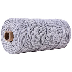 工芸品の編み物用の綿糸  ライトスチールブルー  3mm  約109.36ヤード（100m）/ロール