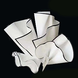 20 Blatt wasserfestes Geschenkpapier aus Kunststoff, Viereck, gefalteter Blumenstrauß Geschenkpapierdekoration, weiß, 575x575 mm