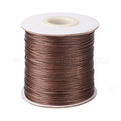 Waxed Polyester Cord, Bead Cord, Camel, 0.5mm, about 169.51~174.98 Yards(155~160m)/Roll