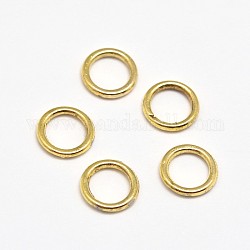 Aleación de enlace rings, marcos de círculo, sin plomo y el cadmio, dorado, 8x1.2mm, agujero: 5.5 mm