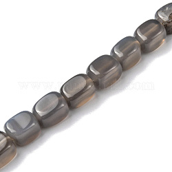 Fili di perle agata grigio naturale , cuboide, 8.5~11x7.5~9x7.5~9mm, Foro: 1.2 mm, circa 20pcs/filo, 7.72~8.74 pollice (19.6~22.2 cm)