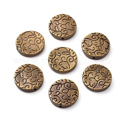 Ccb Kunststoff-Perlen, Flachrund, Antik Bronze, 19.5x5 mm, Bohrung: 1.5 mm