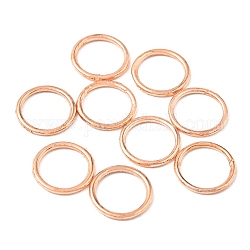 Legierung Ringe springen, runden Ring, Roségold, 6x1 mm, 18 Gauge, Innendurchmesser: 3.8 mm