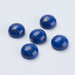 Synthetic Lapis Lazuli Cabochons, Half Round, 8x4mm