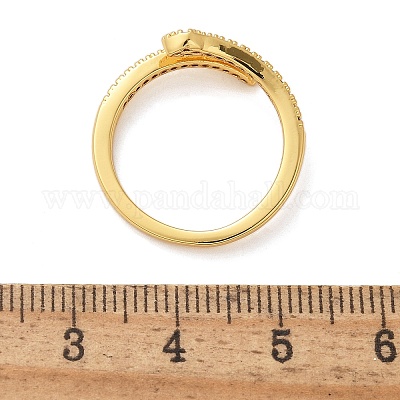 Латунные микро проложить пальцев кольца кубического циркония RJEW-C120-30A-G-1