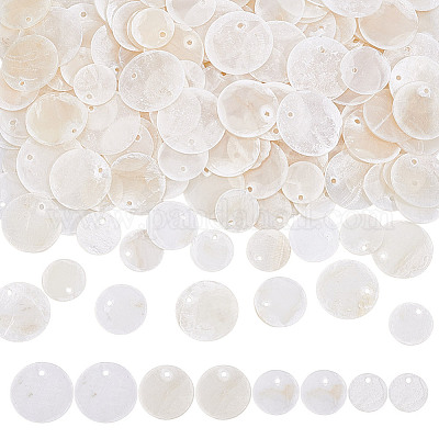 210 шт. 4 стиля подвески из натуральной ракушки капиз SHEL-NB0001-67-1