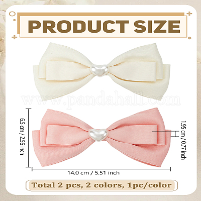 2 шт. 2-х цветные заколки для волос из полиэстера и кожи аллигатора&nbsp;OHAR-LP0003-44-1