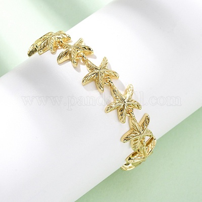 Латунь ссылка браслеты для женщин BJEW-H209-01G-1