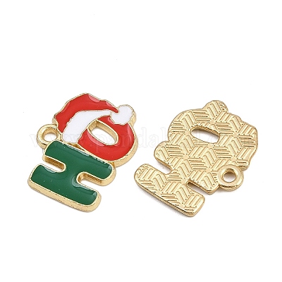 Подвески из сплава и эмали с рождественской тематикой ENAM-Z023-01G-01-1