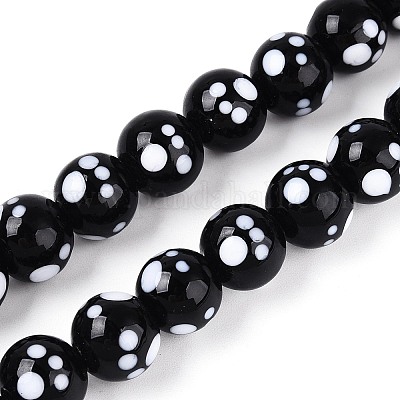 Бусы лэмпворк ручной работы LAMP-N028-21C-1