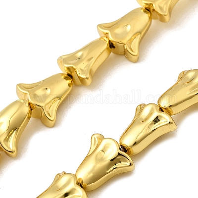 Стеклянные бусины с гальваническим покрытием  EGLA-F166-14G-1