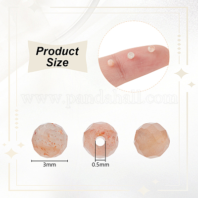 2 нити натуральных бусин солнечного камня G-OC0005-42-1